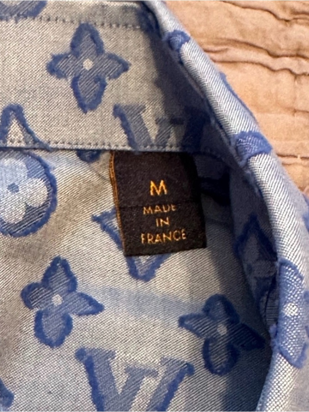 Louis Vuitton Blue Monogram Button-Up Shirt - Picture 4 of 4